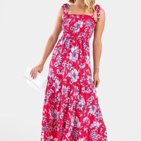 Secret Charm LA/NY floral Boho Maxi Sundress (NWT) Size S - Picture 1 of 2